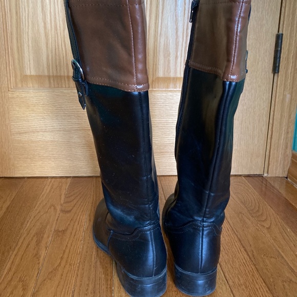 Women’s Brown Black Winter Riding Boots size 8.5 - Picture 4 of 6